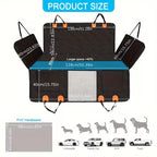 Australia Shop™ – Waterproof Dog Car Seat Hammock with Side Flaps (Hard Base)