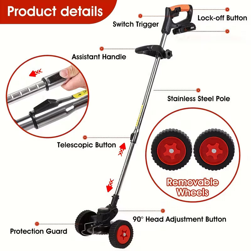 Australia Shop™ – 36V Electric Grass Trimmer & Multi-Blade Cutting Kit