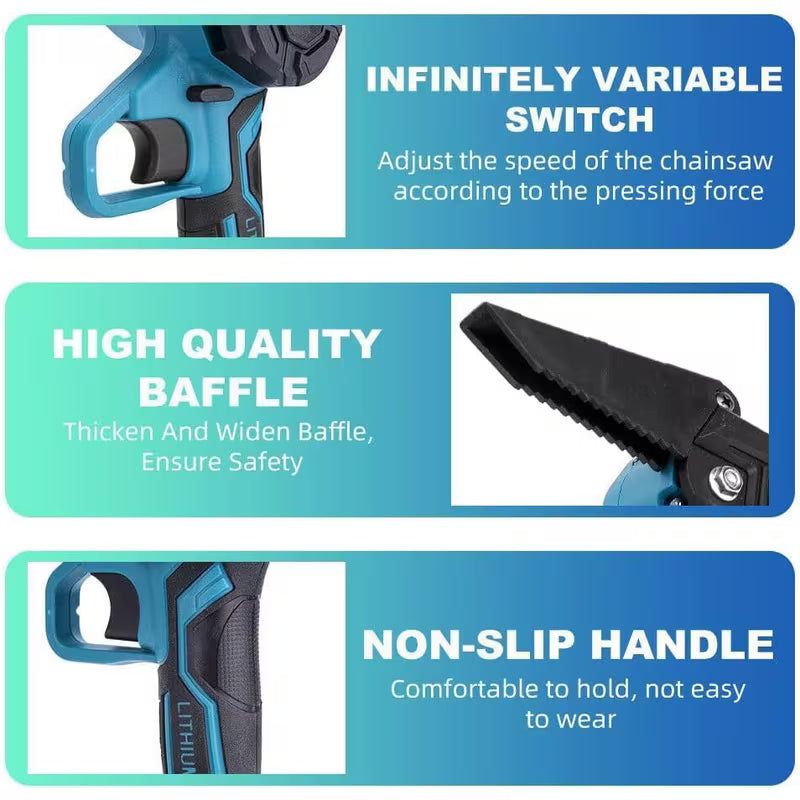 Australia Shop™ – Compact Handheld Mini Chainsaw Kit (Battery Powered)
