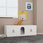 Australia Shop™ – Modern Double-Room Cat Litter Box Furniture (White)