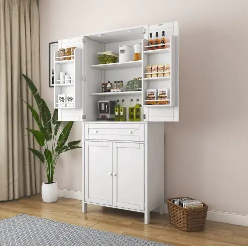Australia Shop™ – Elegant 70.87” White Kitchen Pantry Cabinet