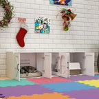 Australia Shop™ – Modern Double-Room Cat Litter Box Furniture (White)