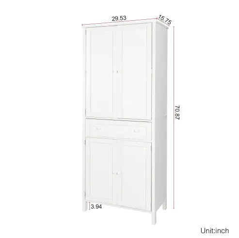 Australia Shop™ – Elegant 70.87” White Kitchen Pantry Cabinet